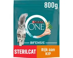 PURINA ONE Sterilcat - Kattenbrokjes - Kip - 4 x 800 g