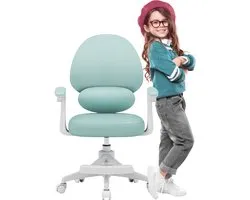 Mark Adler Junior 4.5 Kinderbureaustoel - Ergonomische Kinder Bureau Stoel met Voetsteun - Verstelbaar & Comfortabel - Blauw