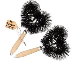 Novaliv set van 2 borstels grasmaaierreiniger grasmaaierborstel 25cm grasmaaierborstel voor elektrische zitmaaiers & grasmaaiers evenals handborstels & heggenscharenreinigers geschikt