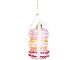 Housevitamin - Kersthanger -Macarons -Glas- Roze- 7x7x10,5cm