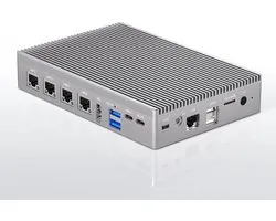 Fanless Mini PC met N100 Processor, 8GB RAM en 128GB Opslag, 4x 2.5GbE, Dual 4K Uitgang