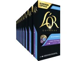L'OR Espresso Decaffeinato Lungo Profondo Koffiecups - Intensiteit 08/12 - 10 x 10 capsules