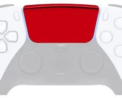 EXtremeRate Vervangend Touchpad voor ps5 Controller BDM-010/020 | Soft Touch Custom Part Touch Pad met Tools voor ps5 Controller,Chroom Rood