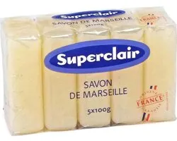 Superclair Marseille handzeep - 5 x 100gr
