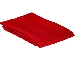 Nappe rectangulaire antitache Soleil d'ocre 160x270 cm Alix rouge, polyester