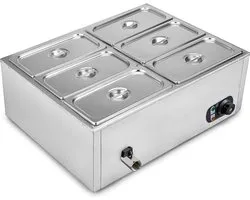 Happyment Buffet Warmer PRO - Réchaud électrique pour buffet - Réchaud - Plateaux chauffants - 6 pièces