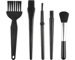 Toetsenbord Schoonmaakset - 5-Delige Set - Cleaning Kit - Keyboard Cleaner - Schoonmaakset - Cleaning Kit - Keyboard - Toetsenbord Schoonmaken - Toetsenbord Reiniger - Keyboard Cleaner - Zwart