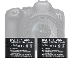 1200 mAh reservebatterij voor LP-E12 voor Canon EOS M50 Mark II, M50, EOS M, M2, M10, M100, M200, Rebel SL1 100D, Kiss X7 en PowerShot SX70 HS Camera extra accu (twee