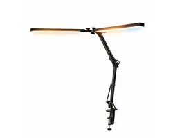Gearner Bureaulamp LED - Dimbaar - Verstelbaar - Met Klembevestiging - Bureau Lamp - LED Desk Lamp - 3000K tot 6000K - Zwart