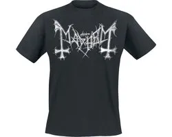 Mayhem Distressed Logo Heren T-shirt - zwart - S