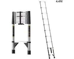 Prime Home Ladder - Telescoopladder - Draagbaar - 2,6-6,3m - Maximaal 150kg belasting - Intrekbaar - Antislip - Multifunctioneel