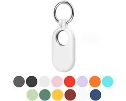 Porte-clés JUALL SmartTag2 - Support SmartTag 2 - Pendentif SmartTag 2 - Compatible avec Samsung Galaxy SmartTag2 - Siliconen Wit