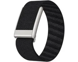 Nylon bandje - geschikt voor WHOOP 5.0 - elastisch met houder - zwart