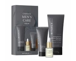 Rituals - Skincare Set voor Mannen - Hydraterende Gezichtscrème 20 ml + Natural Booster Serum 6.5 ml + Shampoo 50 ml - Giftset Man - Geschenkset - Cadeaudoos - Cadeauset - Cadeaus Heren - Dagcrème - Creme - Gezichtsverzorging - Homme Producten