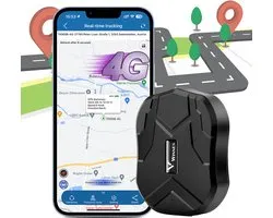 GPS Tracker 4G Zonder abonnement – 5000mAh Batterij, met Magneet, Real-time Tracking APP, Bewegings-, Val- & Geo Fence Alarm – Voor Auto, Motor, Boot & Waardevolle Objecten