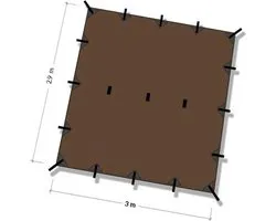 DD Hammocks Superlight Tarp - Coyote Brown