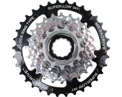 Sunrace Pion 7s 13-34t Zilver
