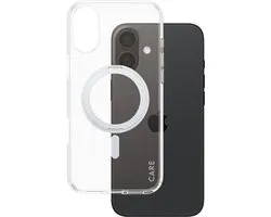 CARE by PanzerGlass Feature Case - Transparant w. - Zilver Kickstand & MagSafe iPhone 16 Plus