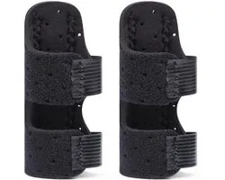 Vingerspalk, 2 Stukken Verstelbare Finger Splint met Ingebouwde Aluminium, Vinger Splint Straightening Brace Fixing Splint voor Triggervinger, Malletvinger, Vingerbreuken (Zwart)