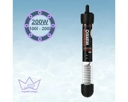 AquaKonings - Aquarium Verwarming 200W - Verwarmingselement - Heater - Warmte Element - 100-200L