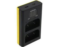 Patona Dual LCD USB lader voor Olympus BLX-1