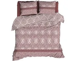 Satin d'Or Godiva Dekbedovertrek - Extra breed - 260x200/220 cm - Oudrose