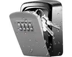 Cijferslot-Sleutelkast-sleutelkluis-Sleutelkastje-Security Lock Box-4 Digit Combination Key Storage Lock Box-3.66'' Wall Mounted Key Safe Box-5 Keys Capacity Lock Box for Indoor Outdoor