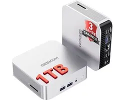 2026 GEEKOM A6 NUC Mini-pc, mini pc met Windows 11, AMD Ryzen 7 6800 (tot 4,7 GHz) desktop-pc, 16 GB DDR4 1TB SSD met Windows 11 Pro, mini-computer, WiFi 6, HDMI, BT 5.2, pc voor games en kantoor,Mini pc desktops,Game pc