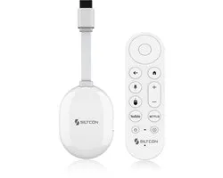 Siltcon® Android TV Box 4K HDR – Streaming Box - 2.4 & 5 GHz WiFi & Bluetooth – TV Stick - 16GB – Geschikt voor Google TV Streamer & Assistant– Upgrade elke TV naar SmartTV - Geschikt voor 3000+ apps! - Wit