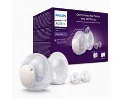 Tasses de recueil doubles Philips Avent SCF439/01 – Expression mains libres | Ultraléger et portable | Siliconen SkinSense pour un ajustement confortable | Gobelets transparents pour un contrôle optimal