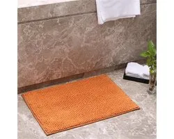 Tapis de bain Odot antidérapant, tapis de bain en chenille douce, tapis de douche, tapis de sol pour salle de bain, lavable en machine (orange, 50x80cm)