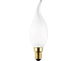 E14 LED vlamlamp C35, mat wit glas, 2W, 190 lumen, 2700K warm wit, Ra>80, dimbaar, energieklasse F