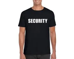 Security tekst t-shirt - zwart - heren - beveiliging - werkkleding L