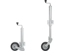 Roue Jockey Pliante Proplus pour Caravane, Remorque Pliante et Remorque Ø60 mm - 200 x 600 mm - Roue de support - Pneu en caoutchouc - Max. 400 kg