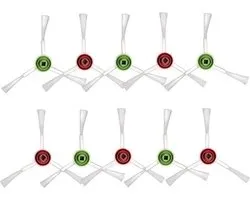 (10 pièces) Brosse latérale de remplacement Convient pour T20 Omni, compatible Convient pour ECOVACS DEEBOT T20 Omni / T20e Omni / X1 Omni / X1 Omni (blanc)