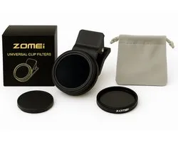 Zomei Verstelbare 37mm Neutral Density Clip-on ND2-ND400 Filter Telefoon Camera Filter Lens voor iPhone Samsung HTC Huawei Android IOS