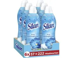 Adoucissant Silan Fris Spring Feeling - 6 x 37 lavages - Pack économique