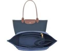 Tote Bag Organizer - Bag Organizer - handtas organizer -Tas Organizer met Meerdere - Rits Insert Tas - 28*25*17CM - L - Marineblauw - Geschikt Voor Tote