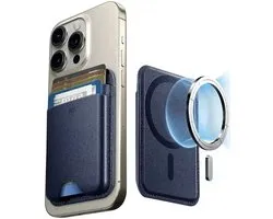 ESR HaloLock Wallet Boost - Porte-cartes magnétique - Compatible avec MagSafe et HaloLock - Portefeuille pour 4 cartes - Portefeuille - Blauw