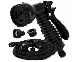 Flexibele Tuinslang – 30 Meter – Uitrekbaar – 7 Sproei Functies - Magische Tuinslag – Elastisch - Lichtgewicht – Uitzetbaar - Tuin Bewatering - Zwart – Water Hose