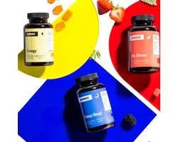 GIMMY Pack de 3 - Compléments pour un meilleur sommeil, plus d'énergie et moins de stress - Végétalien, sans sucre et naturel - Développé par des pharmaciens - 180 gummies