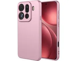 MobyDefend Hoesje - Adapté pour Oppo Find X9 Pro - Matte Siliconen Backcover - Rose Clair