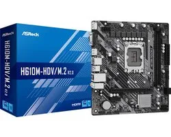 Asrock H610M-HDV/M.2 R2. 0, Intel, LGA 1700, Intel® Celeron® G, Intel® Core™ i3, Intel® Core™ i5, Intel® Core™ i7, Intel® Core™..., LGA 1700, DDR4-SDRAM, 64 Go