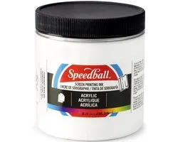 Acrylic ink white screen printing - Speedball