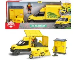 Dickie Toys - Bestelwagen DHL - Postfiets - Leveringen