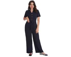 Banned - Pleased As Punch Jumpsuit - S - Blauw