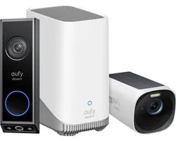 eufy Security Video Doorbell E340 + HomeBase 3 + eufycam 3 - Bundelvoordeel
