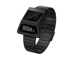 SEKETO SolarTank - Horloge 40mm Zwart Staal OLED