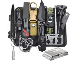 Kit de Survie - Kit d'urgence Plein air - Set de camping - Kit de survie - Comprend un étui de rangement - Rheme