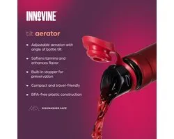 Innovine™ Wijnbeluchter - Tilt Aerator in Raspberry